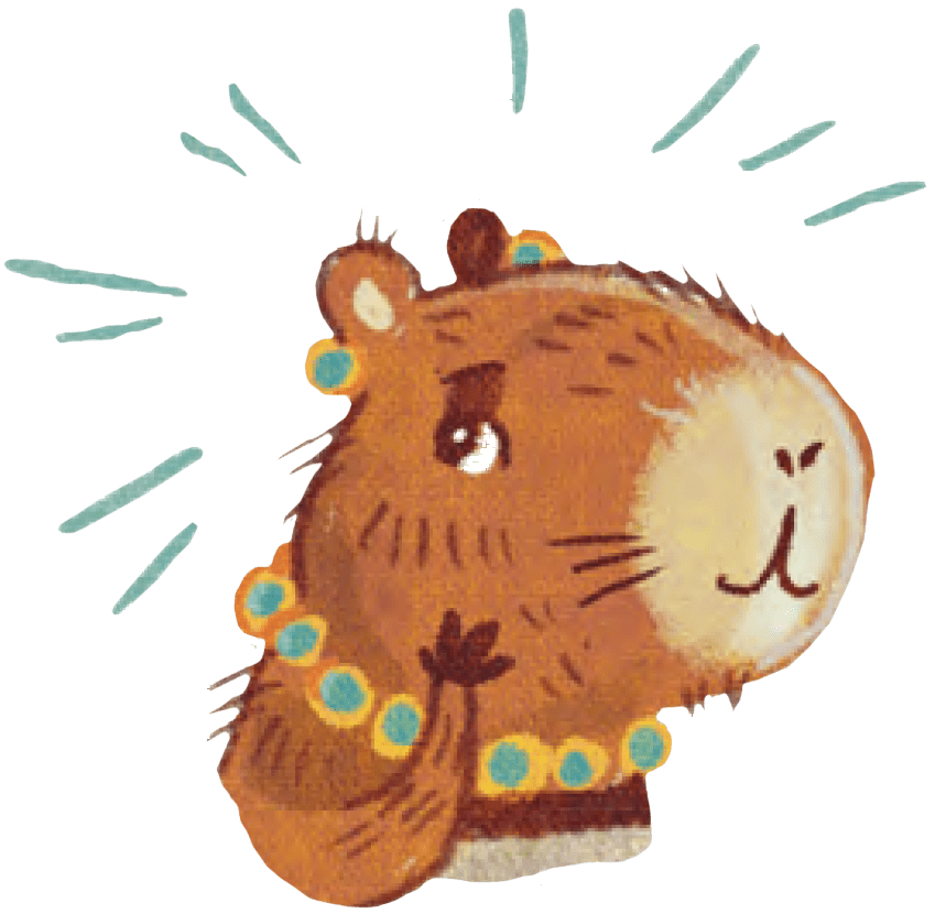 Small capybara illustration